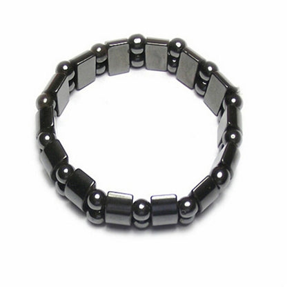 Health care Black healf moon magnetic black stone magnetic therapy slimming Bracelet Weight Loss Round Black Stone Bracelets